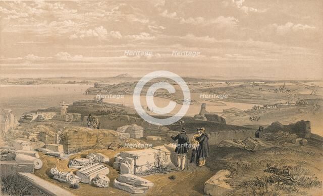 'Sebastopol from Old Chersonese and Ancient Church of St Vladimir', 1856. Artists: William Simpson, E Walker.
