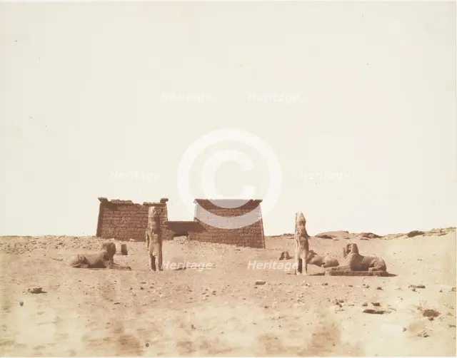 Sébôuah, Vue Générale du Temple, published 1851. Creator: Félix Teynard.