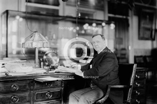 Sec'y Daniels - 5 mins. After sending blockade order to Adm. Fletcher, 1914. Creator: Bain News Service.