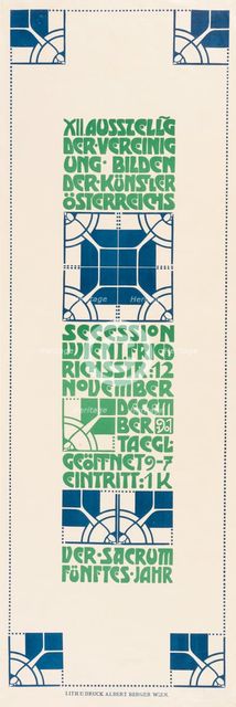 Secession. XII Exhibition of the Association of Visual Artists of Austria, 1901. Creator: Roller, Alfred (1864-1935).