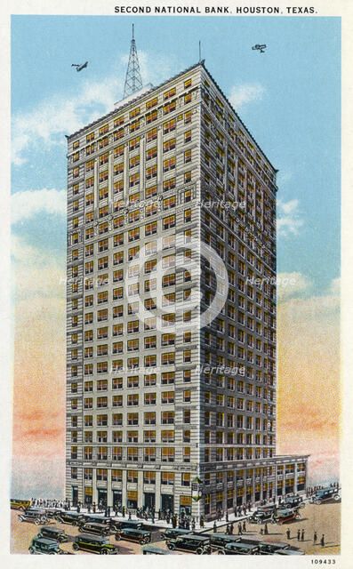 Second National Bank, Houston, Texas, USA, 1926. Artist: Unknown