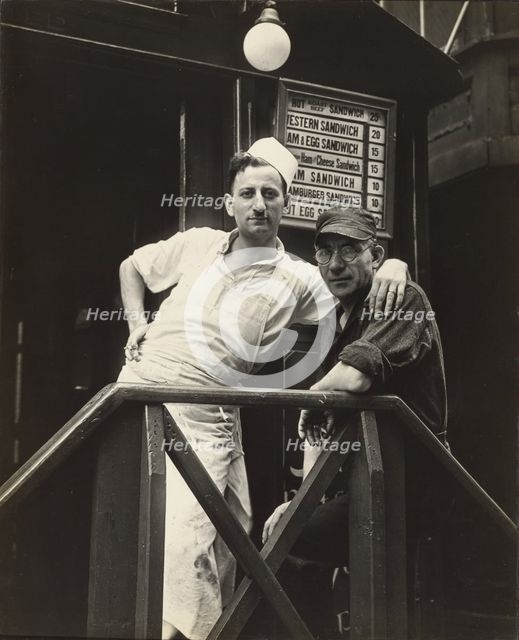 Second Avenue Lunch/ Posed Portraits, New York, about 1933. Creator: Walker Evans.