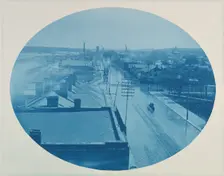 Second Avenue - Rock Island, Illinois during high water, 1888. Creator: Henry Bosse