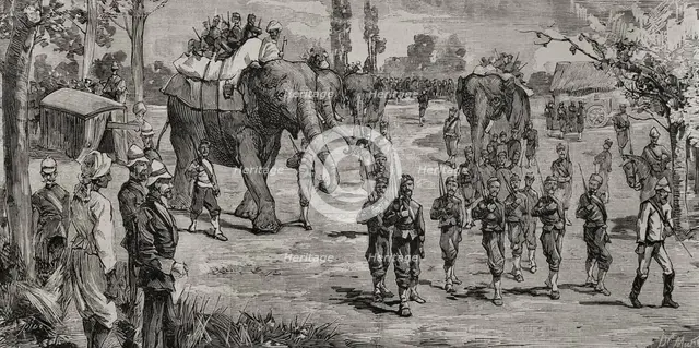 Second Afghan War (1878-1880): Expedition of Gurkha troops from Almorah to Lahore, 1878. Creator: Bernardo Rico.