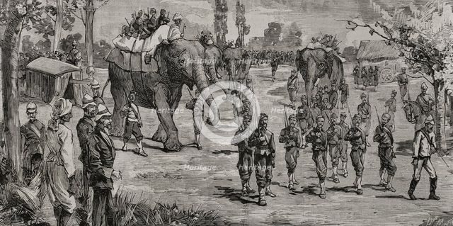 Second Afghan War (1878-1880): Expedition of Gurkha troops from Almorah to Lahore, 1878. Creator: Bernardo Rico.