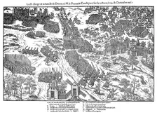 Second charge at the Battle of Dreux, French Religious Wars, 19 December 1562 (1570). Artist: Jacques Tortorel