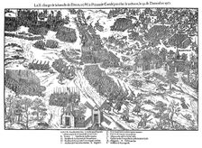 Second charge at the Battle of Dreux, French Religious Wars, 19 December 1562 (1570). Artist: Jacques Tortorel