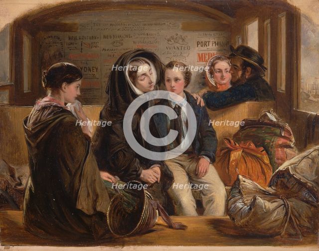 Second Class-The Parting. "Thus part we rich in sorrow, parting poor.", 1855. Creator: Abraham Solomon.