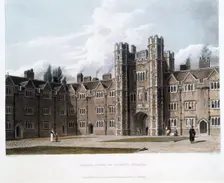 Second Court of St Johns College, Cambridge University, 1814. Creator: Joseph Constantine Stadler