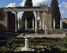 Second courtyard with garden, House of the Faun, Pompeii, Italy, 2nd century BC, (2002). Creator: LTL