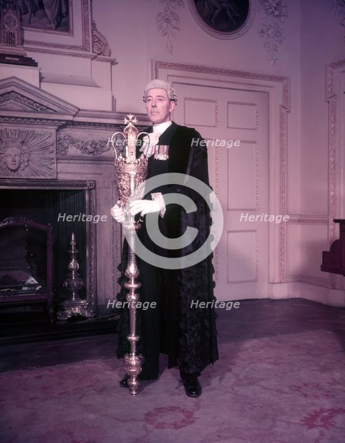 Second Esquire Commander J.R. Poland R.N., Lord Mayor's Household Officers, London, c1953.  Creator: Arthur Charles Kirby Ware.