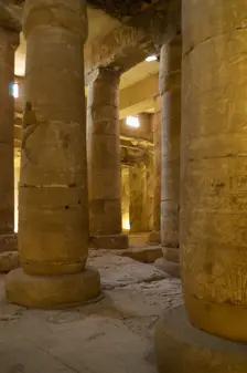 Second Hypostyle Hall, Temple of Seti I, Abydos, Egypt, New Kingdom, 19th Dynasty (2003). Creator: LTL