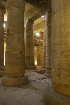 Second Hypostyle Hall, Temple of Seti I, Abydos, Egypt, New Kingdom, 19th Dynasty (2003). Creator: LTL