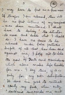 Second page of a letter from Gandhi to Sir Richard Tottenham, 1943. Creator: Mohandas Gandhi
