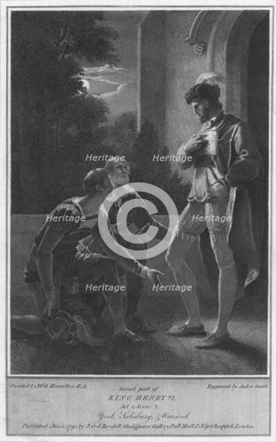 'Second part of King Henry VI. Act 2. Scene 2. York, Salisbury & Warwick', 1795. Artist: Anker Smith.