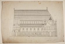 Second Presbyterian Church, Chicago, Illinois, North Elevation, 1874. Creator: Renwick & Sands