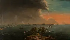 Second Russo-Swedish Battle of Svensksund on 10 July 1790. Creator: Schoultz, Johan Tietrich (1754-1807)