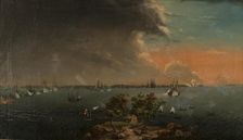 Second Russo-Swedish Battle of Svensksund on 10 July 1790. Creator: Schoultz, Johan Tietrich (1754-1807)