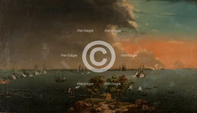 Second Russo-Swedish Battle of Svensksund on 10 July 1790. Creator: Schoultz, Johan Tietrich (1754-1807).
