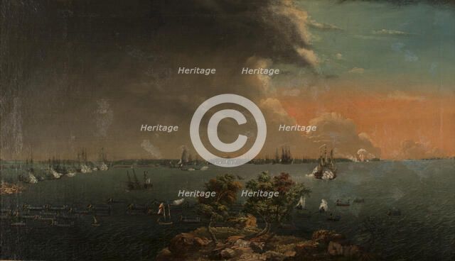 Second Russo-Swedish Battle of Svensksund on 10 July 1790. Creator: Schoultz, Johan Tietrich (1754-1807).