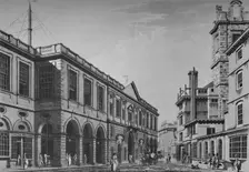 Second Royal Exchange, North Front, in 1798. Showing Exterior of Lloyd's Rooms (1928.)