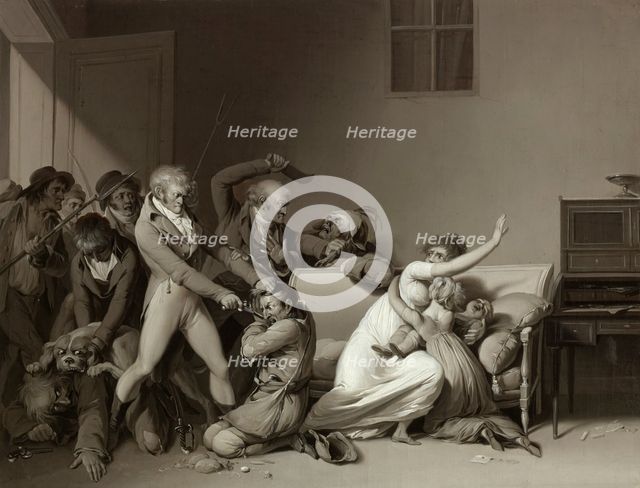 Second Scene Of Burglars: The Burglars Arrested, 1810. Creator: Louis Leopold Boilly.
