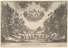 Second Scene, in Diana's forest, from The marriage of the gods (Le nozze degli Dei), 1637. Creator: Stefano della Bella