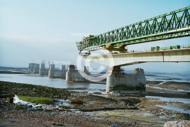 Second Severn Crossing, M4, New Passage, Pilning and Severn Beach, Gloucestershire, 01/04/1994. Creator: John Laing plc.