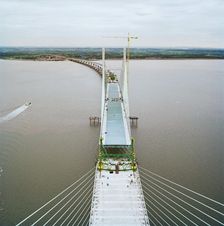 Second Severn Crossing, M4, New Passage, Pilning and Severn Beach, Gloucestershire, 18/10/1995. Creator: John Laing plc
