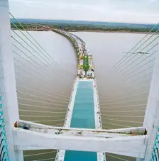 Second Severn Crossing, M4, New Passage, Pilning and Severn Beach, Gloucestershire, 18/10/1995. Creator: John Laing plc