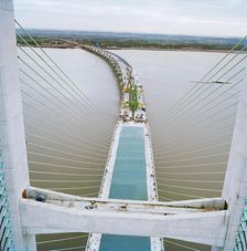 Second Severn Crossing, M4, New Passage, Pilning and Severn Beach, Gloucestershire, 18/10/1995. Creator: John Laing plc