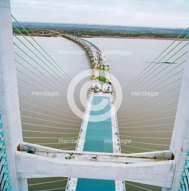 Second Severn Crossing, M4, New Passage, Pilning and Severn Beach, Gloucestershire, 18/10/1995. Creator: John Laing plc.