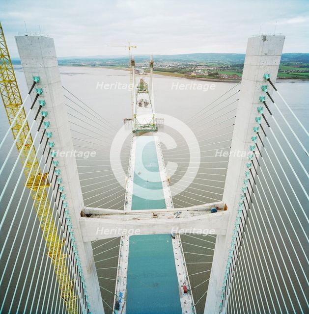 Second Severn Crossing, M4, New Passage, Pilning and Severn Beach, Gloucestershire, 18/10/1995. Creator: John Laing plc.