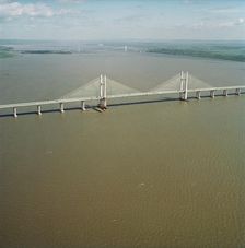 Second Severn Crossing, M4, New Passage, Pilning and Severn Beach, Gloucestershire, 25/04/1996. Creator: John Laing plc