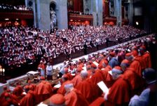 Second Vatican Council, Pope Paul VI attending mass during a session of the Ecumenical Council