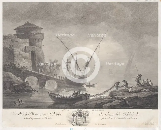 Second View of Marseille, ca. 1776. Creator: Jacques Aliamet.