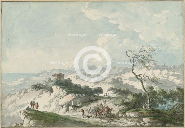 Second View of the Agrigento Countryside, 1778. Creator: Claude Louis Chatelet.