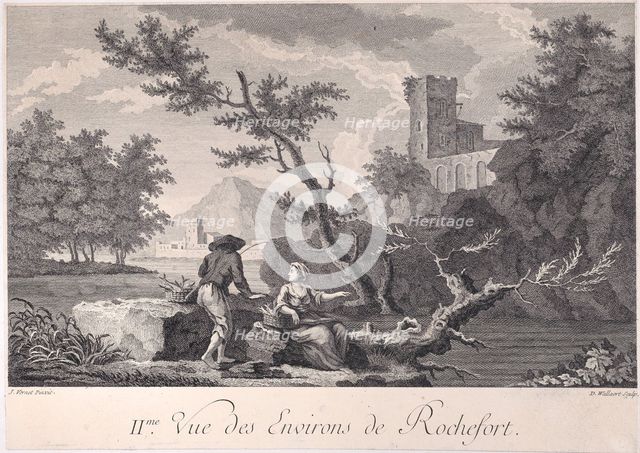 Second View of the Surroundings of Rochefort, ca. 1750-1800. Creator: D Wallaert.