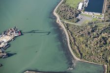 Second World War D Day landing craft slipways at Horsea Island, Portsmouth, Hampshire, 2020. Creator: Damian Grady
