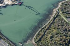 Second World War D Day landing craft slipways at Horsea Island, Portsmouth, Hampshire, 2020. Creator: Damian Grady