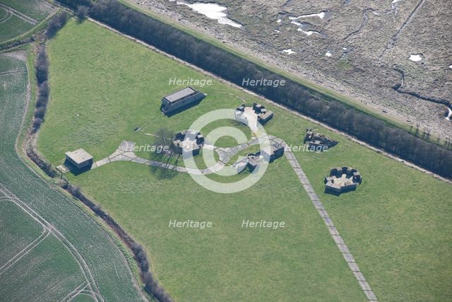 Second World War heavy anti-aircraft battery J/H9, Stone Creek, East Riding of Yorkshire, 2014. Creator: Historic England Staff Photographer.