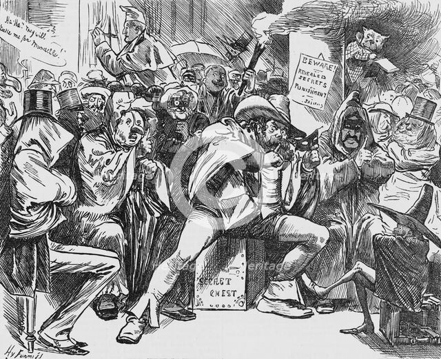 'Secret Meeting of the Conservative Party', 1888. Creator: Unknown.