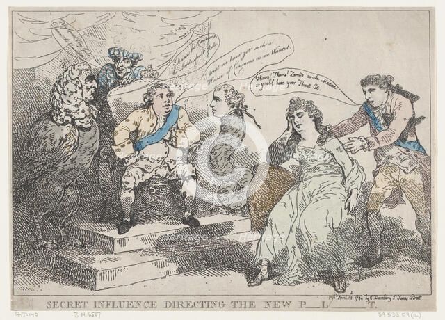 Secret Influence Directing The New P-l-t [Parliament], May 18, 1784., May 18, 1784. Creator: Thomas Rowlandson.