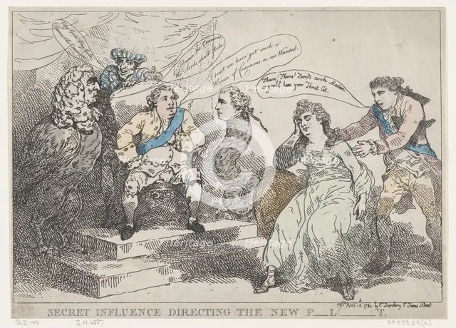 Secret Influence Directing The New P-l-t [Parliament], May 18, 1784., May 18, 1784. Creator: Thomas Rowlandson.
