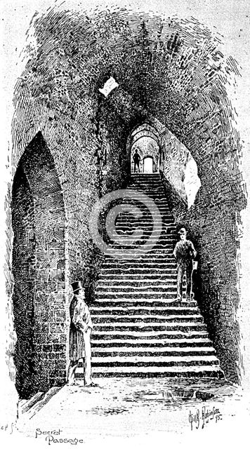 Secret Passage, Windsor Castle, 1895. Creator: Carl Hentschel.