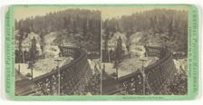 Secret Town Trestle, near Gold Run, 1859/62. Creator: Charles Roscoe Savage