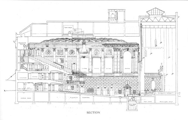 Section, the Eastman Theatre, Rochester, New York, 1925. Artist: Unknown.