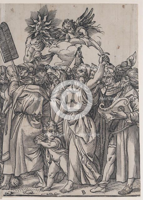 Section B: Isaac, Noah and other figures, from The Triumph of Christ, 1836. Creator: Andrea Andreani.