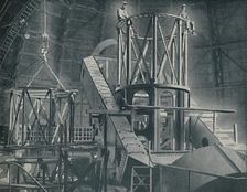 Section By Section Mounts The Huge Steel Framework of the Hooker's Cylinder c1935