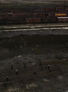 Section crew of the Chicago, Milwaukee, St. Paul and Pacific R.R..., Bensenville, Illinois, 1943. Creator: Jack Delano